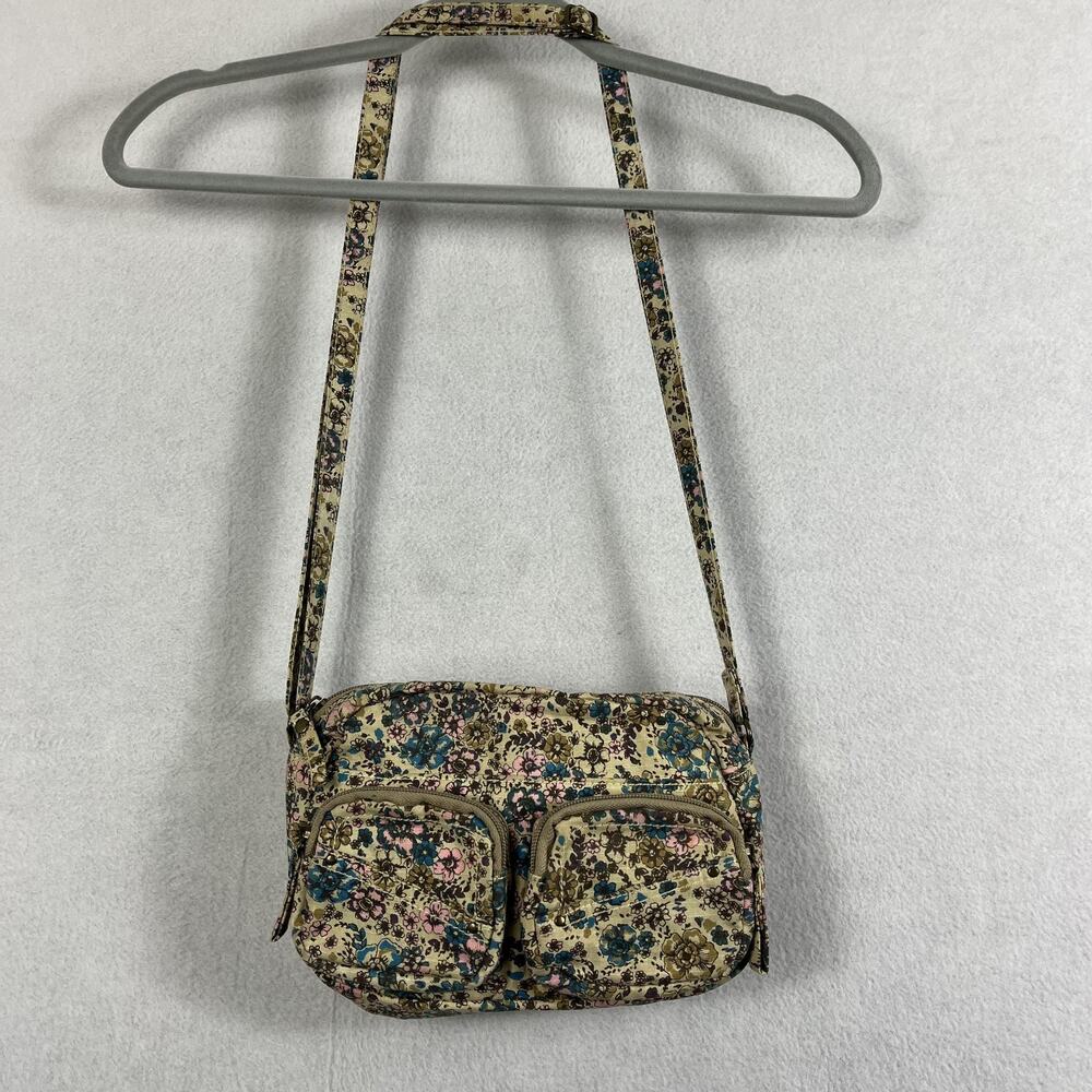 Mossimo Cotton Floral Crossbody Bag Multi Pockets Adjustable